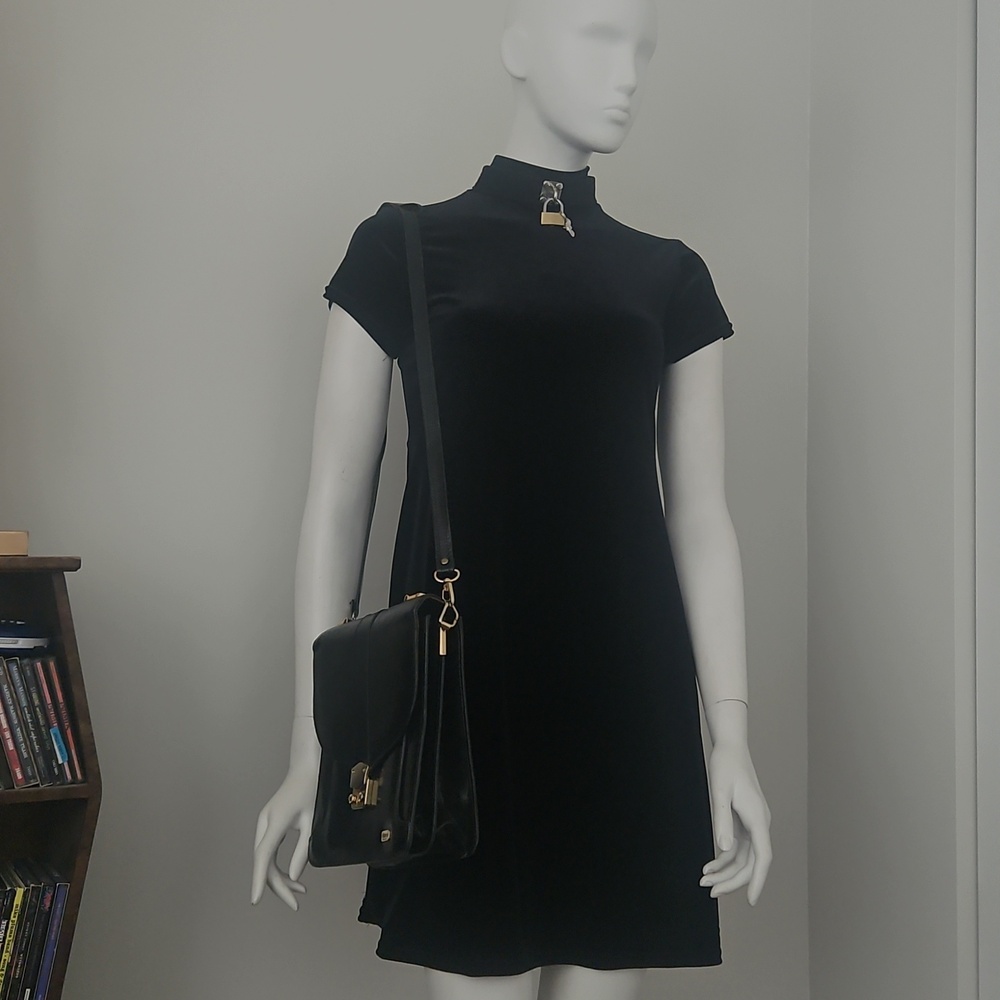 Vintage Black Velvet Dress - Picture 4 of 6